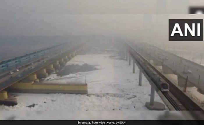 Video: Toxic Foam On Yamuna In Delhi Raises Concern As Chhath Puja Begins